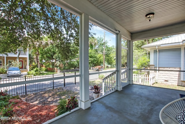 view of patio featuring covered porch