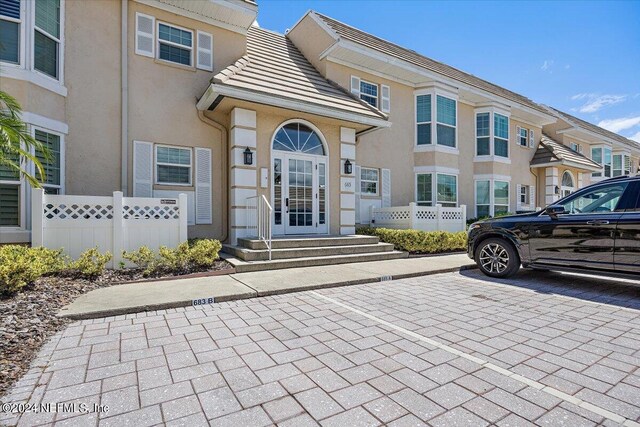 view of front of house with french doors