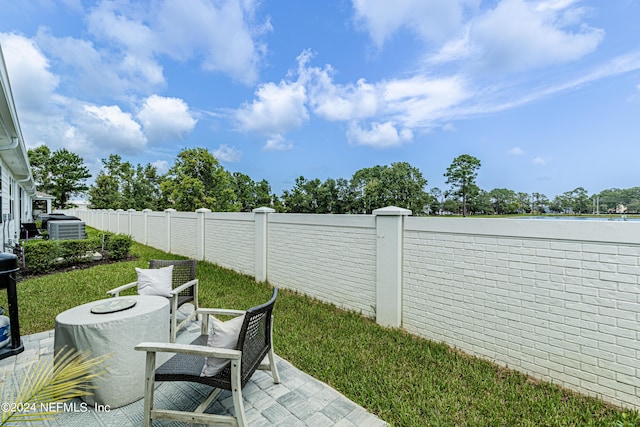 exterior space with a fenced backyard