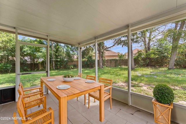 view of sunroom