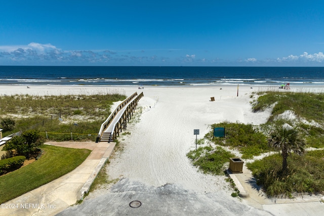 water view with a view of the beach