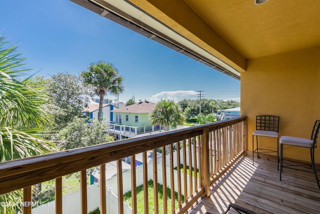 view of balcony