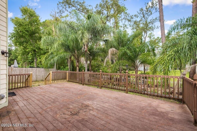 view of patio / terrace with a wooden deck