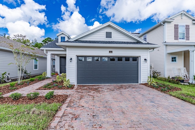 view of front of home featuring a garage