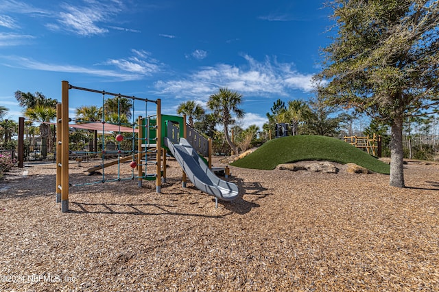 view of jungle gym