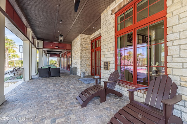 view of patio featuring covered porch