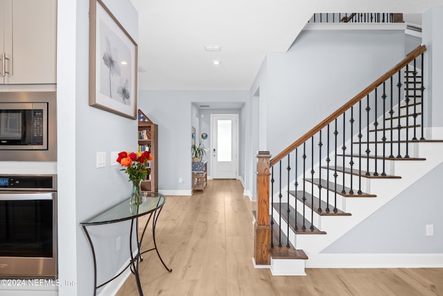 foyer featuring light hardwood / wood-style floors