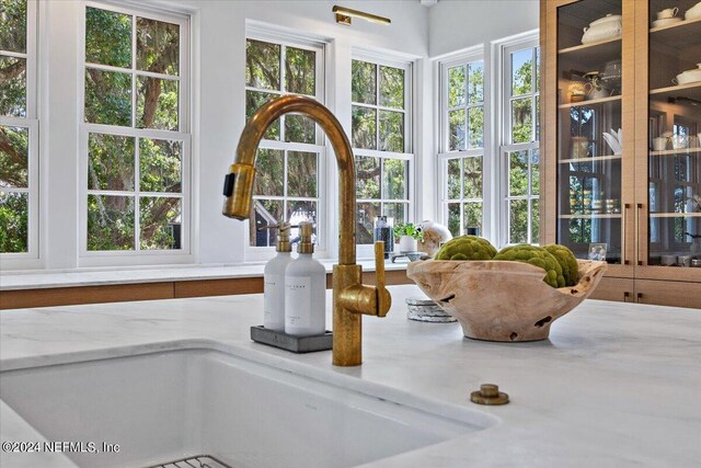 details with sink and light stone counters