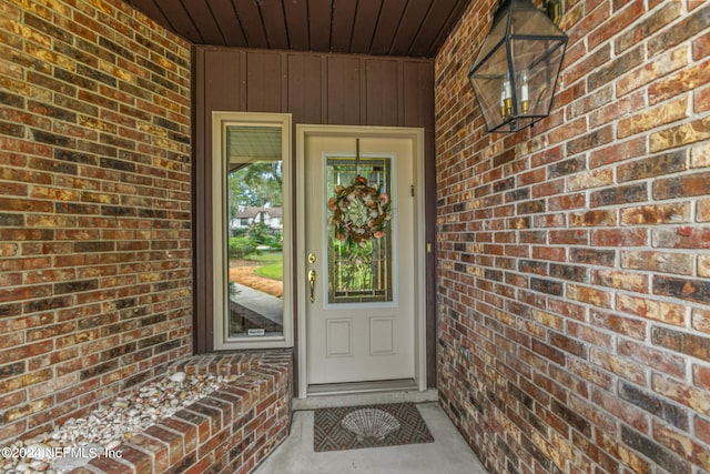 view of doorway to property