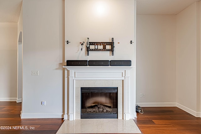 details featuring wood-type flooring