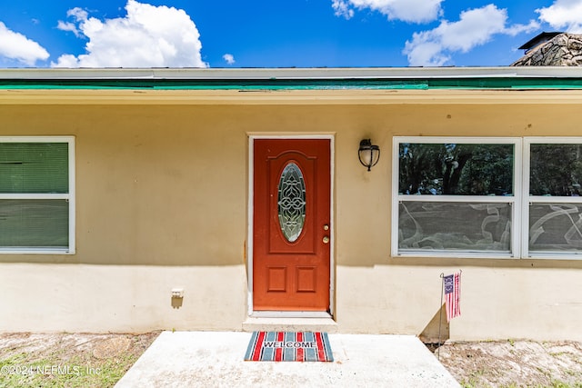 view of doorway to property