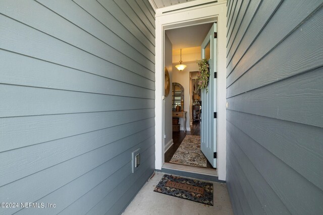 view of doorway to property