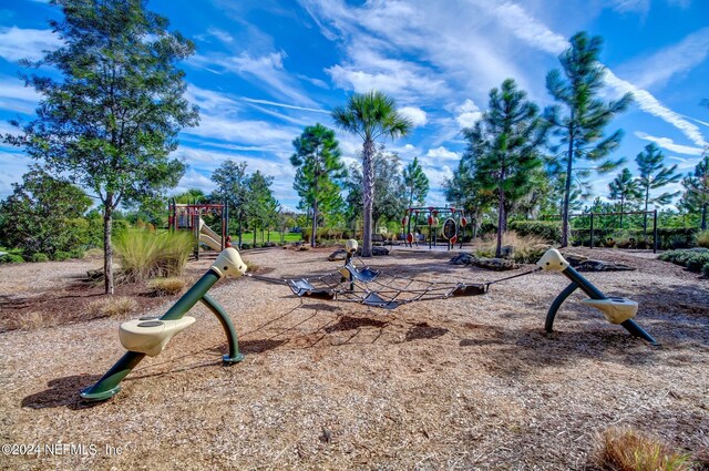 view of jungle gym