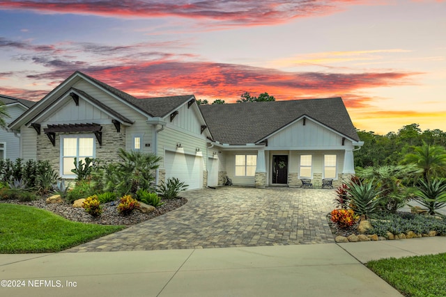 view of front of home featuring a garage