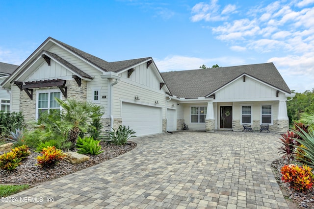 view of front of home featuring a garage