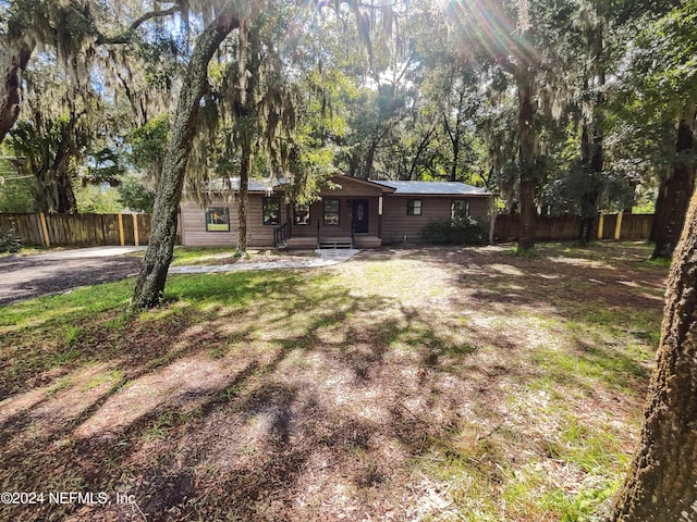 exterior space featuring fence