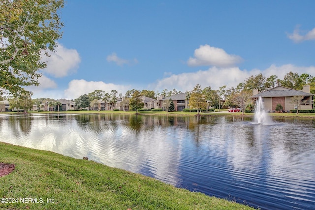 property view of water with a residential view