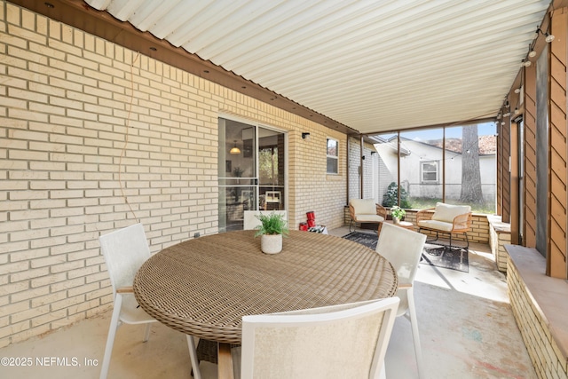 view of sunroom