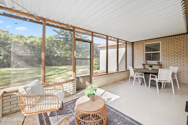 view of sunroom / solarium