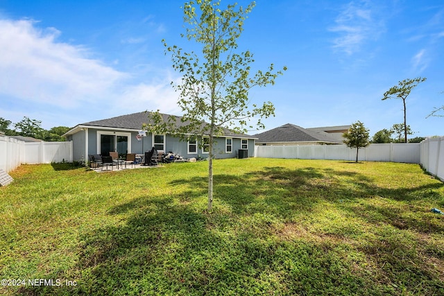 exterior space featuring cooling unit and a patio