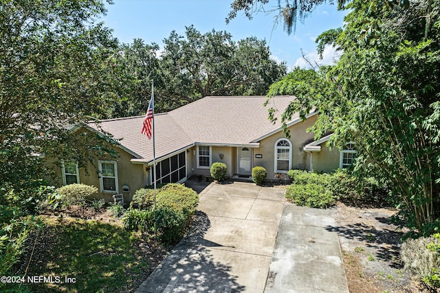 view of ranch-style home