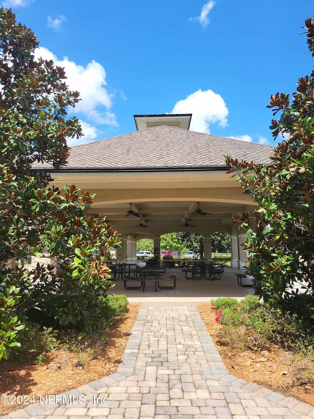 view of community featuring a patio