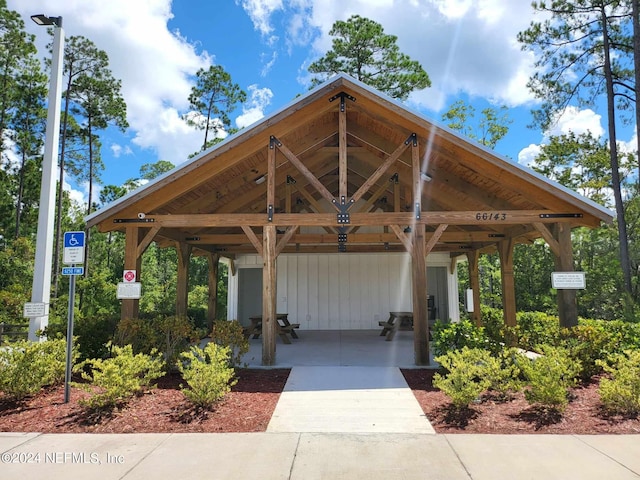 view of community with a gazebo