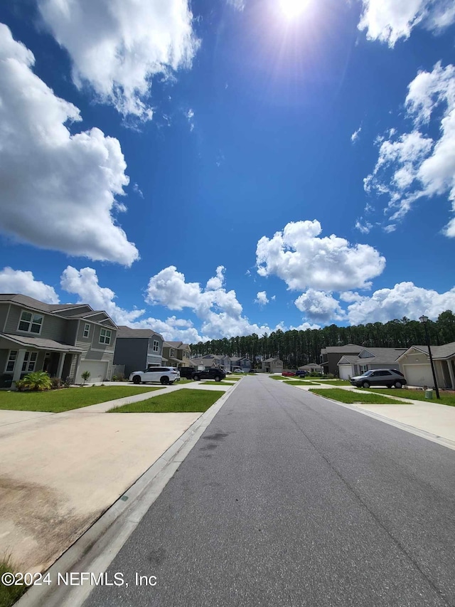 view of street with a residential view