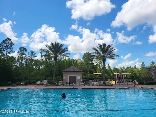 view of pool