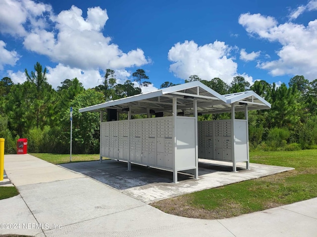 view of community featuring mail area