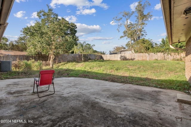 view of patio / terrace featuring central air condition unit