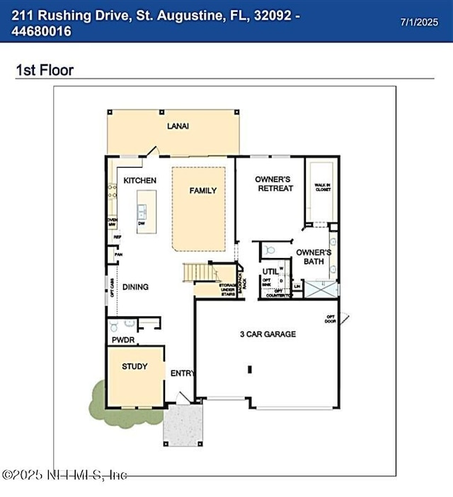 211 Rushing Dr, Saint Augustine, FL 32092 - view of home floor plan