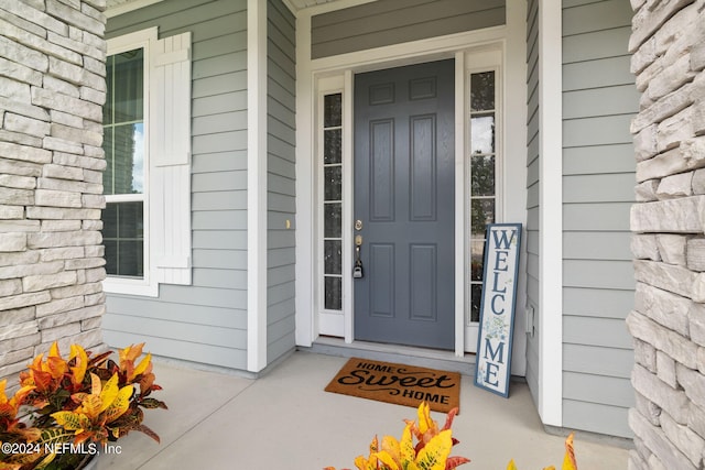 property entrance with a porch