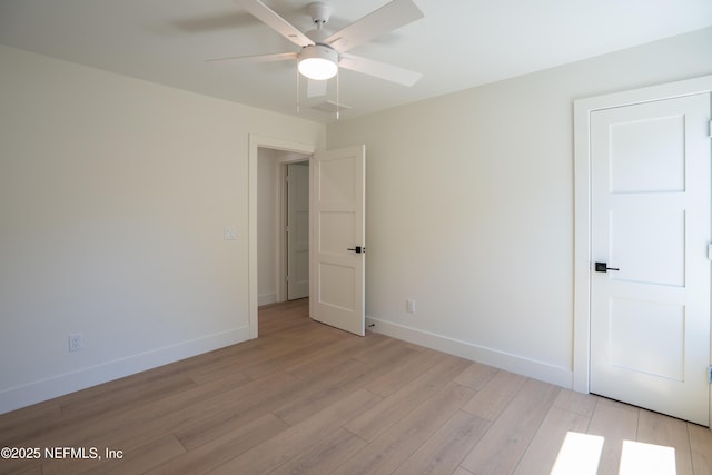 411 Royal Rd, Saint Augustine South, FL 32086 - unfurnished bedroom with light wood finished floors and ceiling fan
