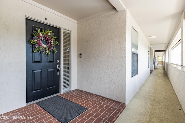 view of doorway to property