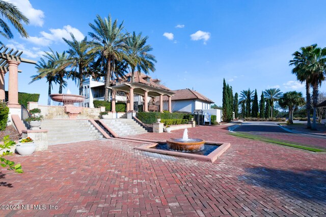 view of community with a gazebo