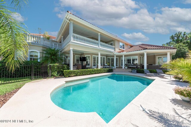 view of pool with a patio area