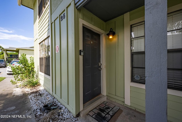 view of doorway to property