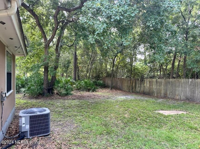 view of yard with cooling unit