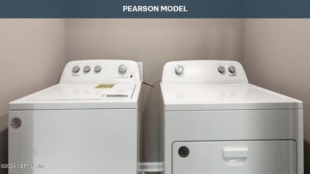 laundry room with laundry area and washer and dryer