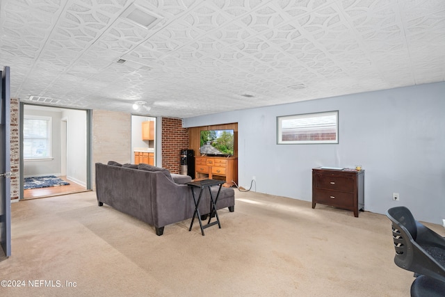 view of carpeted living room