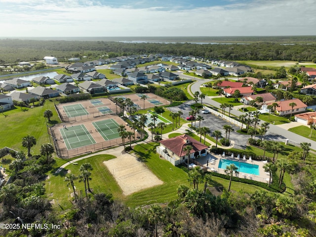 birds eye view of property