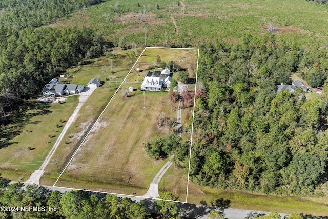 drone / aerial view featuring a rural view