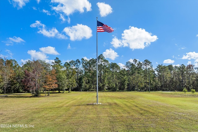 view of home's community with a lawn