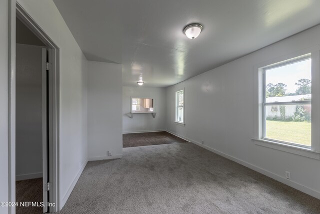 carpeted spare room with plenty of natural light