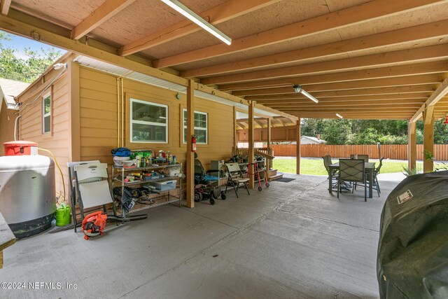 view of patio featuring area for grilling