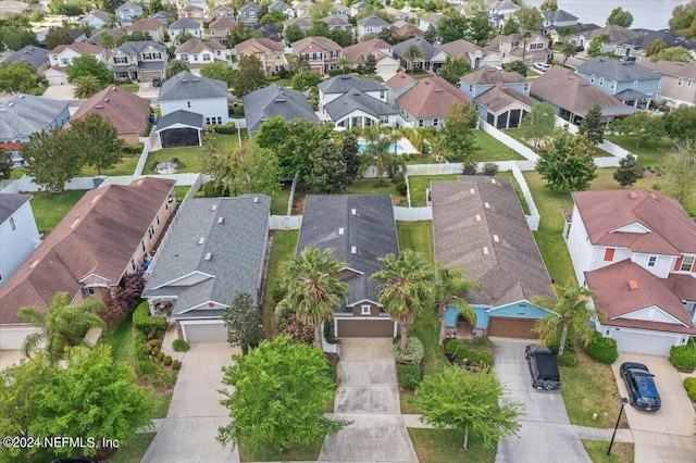 bird's eye view with a residential view