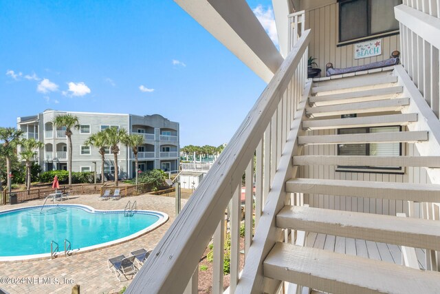 view of pool with a patio area