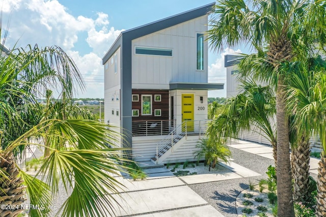 view of front of home with board and batten siding