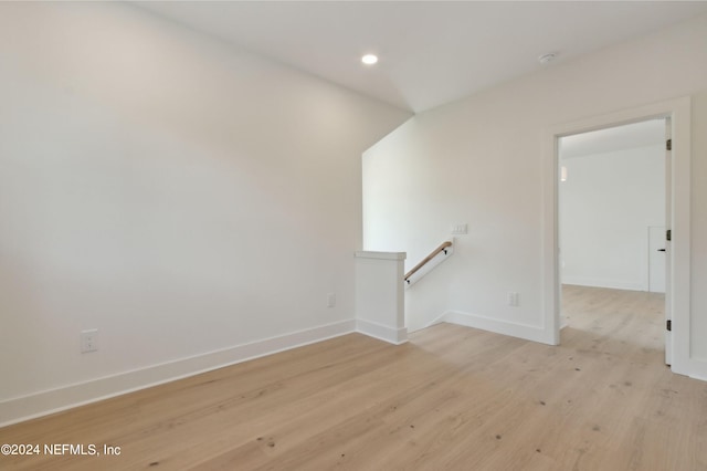 unfurnished living room featuring light hardwood / wood-style flooring